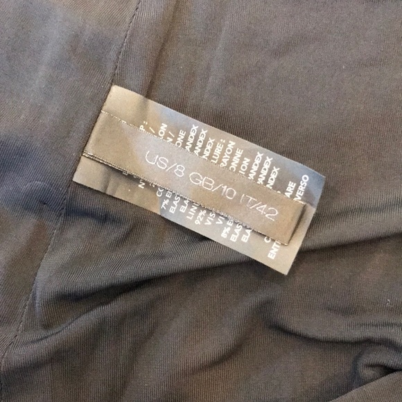 Donna Karen Black Cross Top Tank Tops